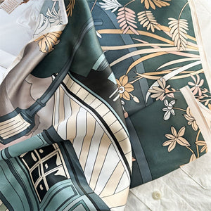 MaraSilk Pure Mulberry Silk Scarf - Square Crepe Satin MS445