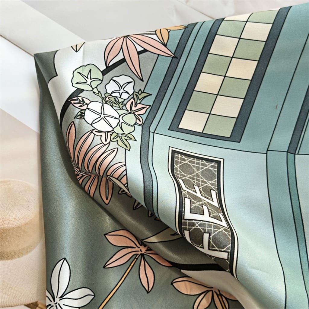 MaraSilk Pure Mulberry Silk Scarf - Square Crepe Satin MS445