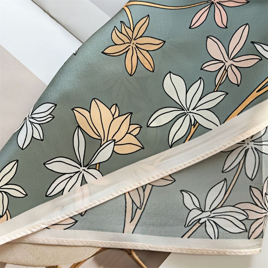 MaraSilk Pure Mulberry Silk Scarf - Square Crepe Satin MS445