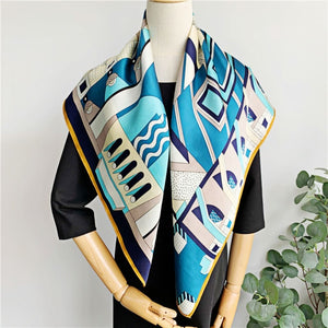 MaraSilk Pure Mulberry Silk Scarf - Square Crepe Satin MS447