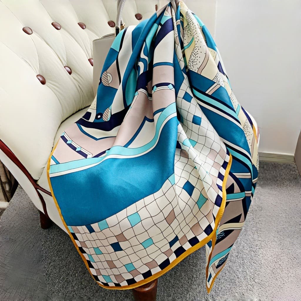 MaraSilk Pure Mulberry Silk Scarf - Square Crepe Satin MS447