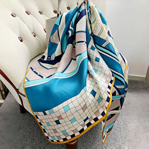 MaraSilk Pure Mulberry Silk Scarf - Square Crepe Satin MS447