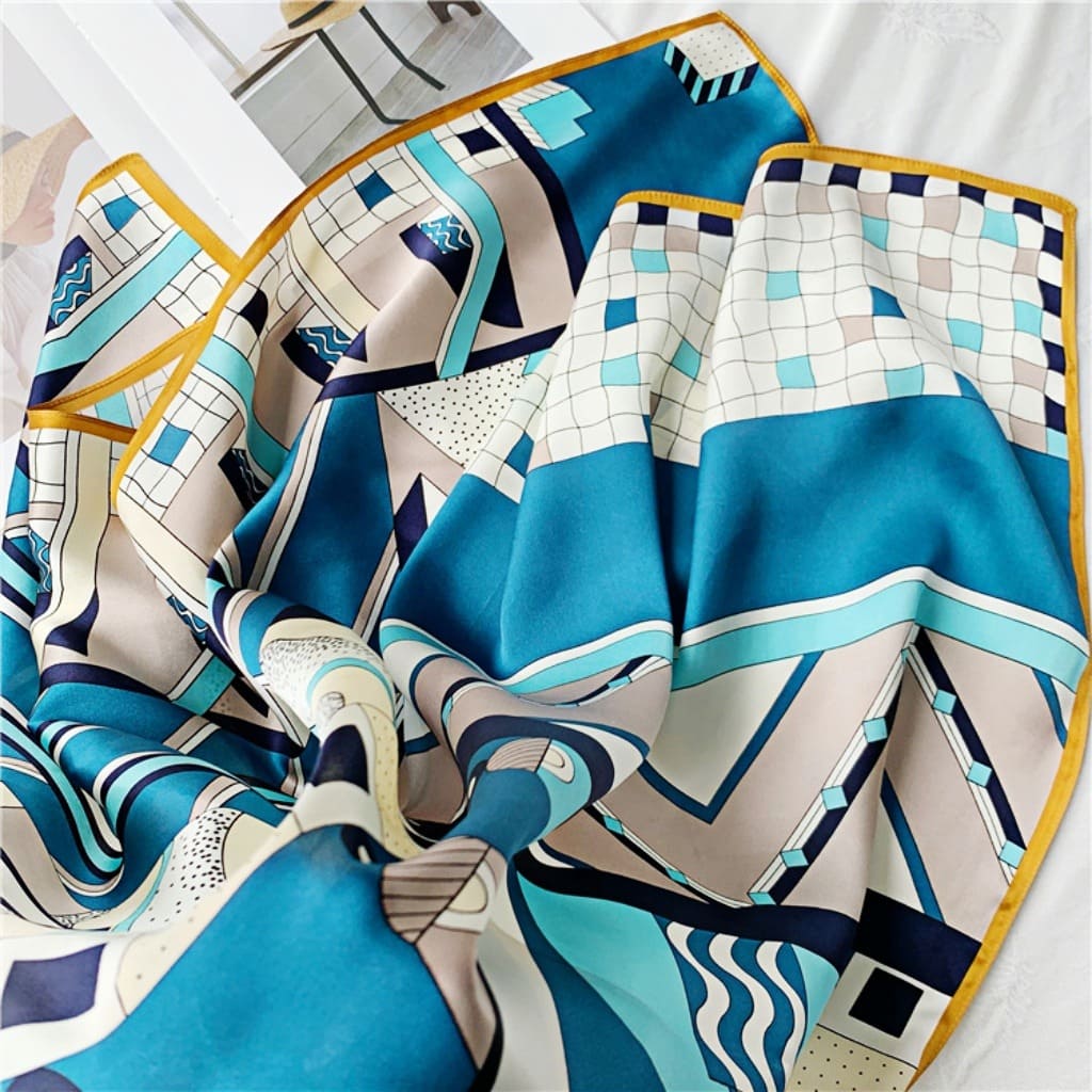 MaraSilk Pure Mulberry Silk Scarf - Square Crepe Satin MS447