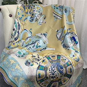 MaraSilk Pure Mulberry Silk Scarf - Square Crepe Satin MS449