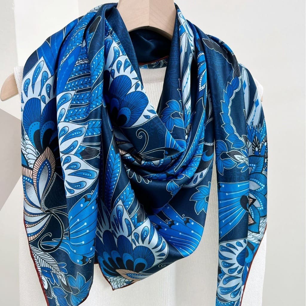 MaraSilk Pure Mulberry Silk Scarf - Square Crepe Satin MS450