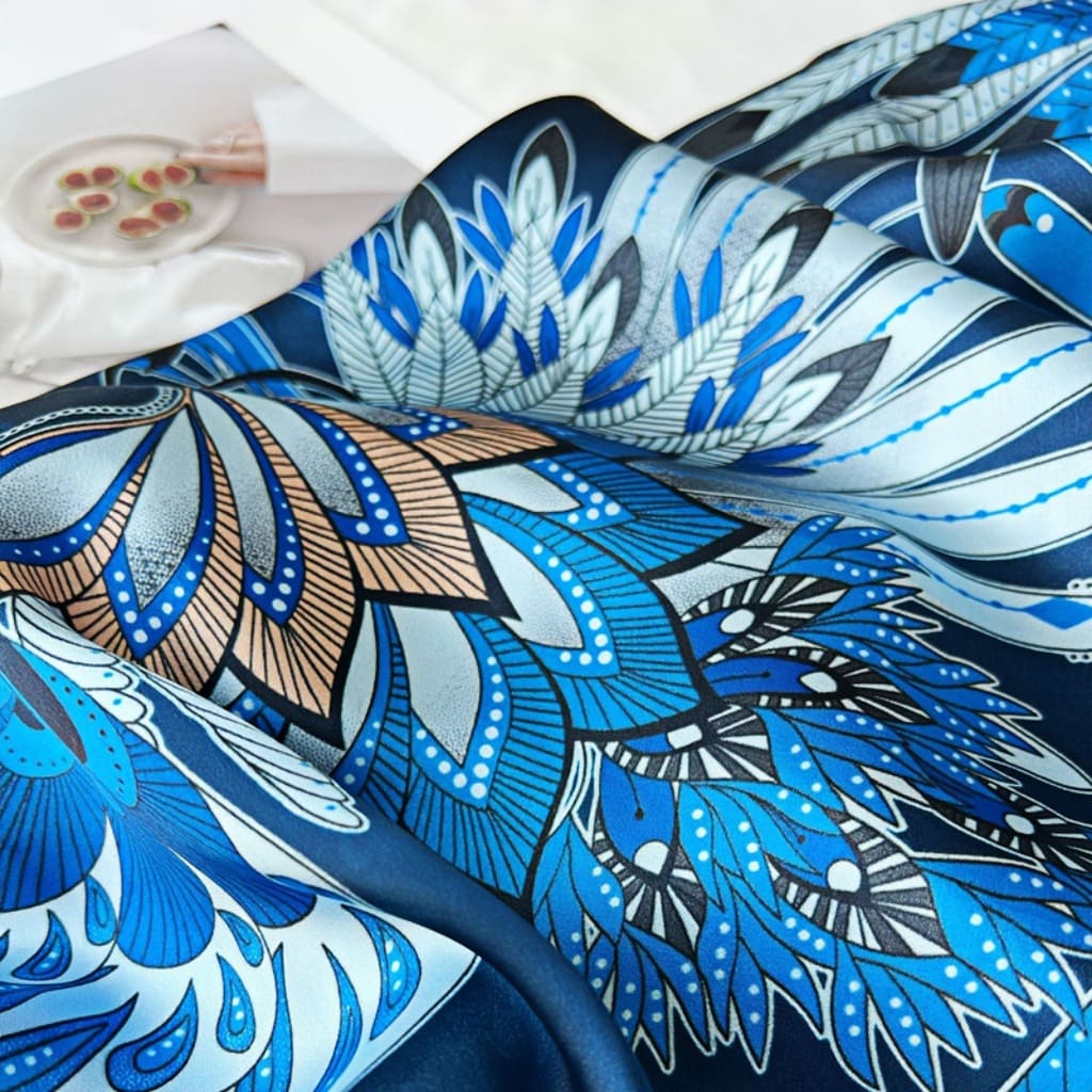 MaraSilk Pure Mulberry Silk Scarf - Square Crepe Satin MS450