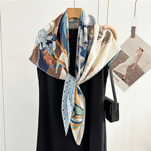 MaraSilk Pure Mulberry Silk Scarf - Square Crepe Satin MS451