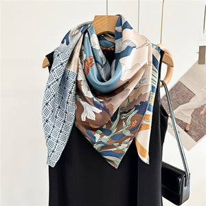 MaraSilk Pure Mulberry Silk Scarf - Square Crepe Satin MS451