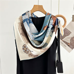 MaraSilk Pure Mulberry Silk Scarf - Square Crepe Satin MS451