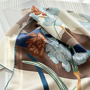 MaraSilk Pure Mulberry Silk Scarf - Square Crepe Satin MS451