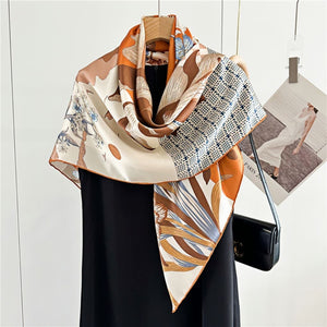 MaraSilk Pure Mulberry Silk Scarf - Square Crepe Satin MS451