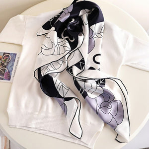 MaraSilk Pure Mulberry Silk Scarf - Square Crepe Satin MS452