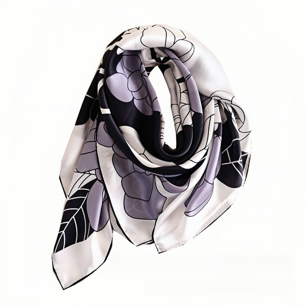 MaraSilk Pure Mulberry Silk Scarf - Square Crepe Satin MS452