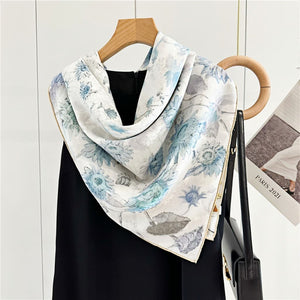 MaraSilk Pure Mulberry Silk Scarf - Square Jacquard MS453