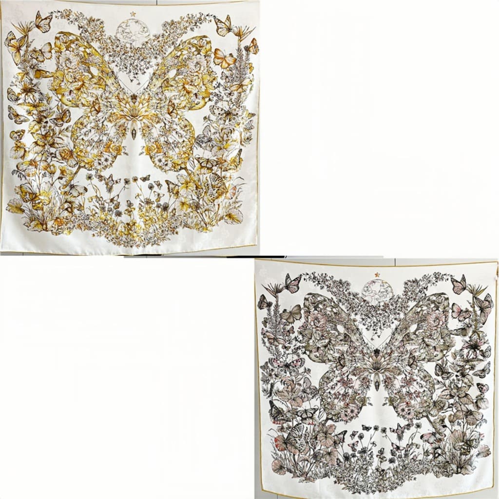 MaraSilk Pure Mulberry Silk Scarf - Square Jacquard MS453