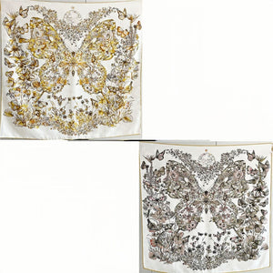 MaraSilk Pure Mulberry Silk Scarf - Square Jacquard MS453