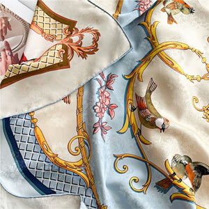 MaraSilk Pure Mulberry Silk Scarf - Square Jacquard MS453