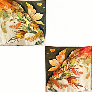 MaraSilk Pure Mulberry Silk Scarf - Square Jacquard MS453