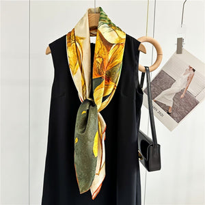 MaraSilk Pure Mulberry Silk Scarf - Square Jacquard MS453