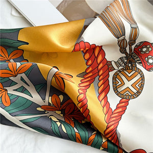 MaraSilk Pure Mulberry Silk Scarf - Square Crepe Satin MS454