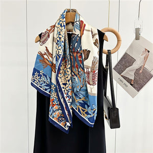 MaraSilk Pure Mulberry Silk Scarf - Square Crepe Satin MS454