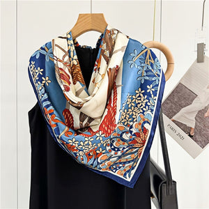 MaraSilk Pure Mulberry Silk Scarf - Square Crepe Satin MS454