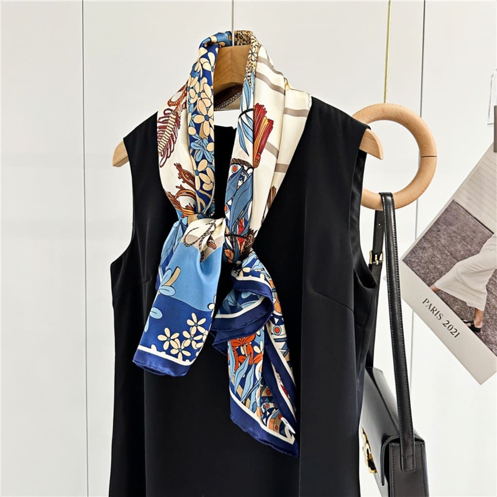 MaraSilk Pure Mulberry Silk Scarf - Square Crepe Satin MS454