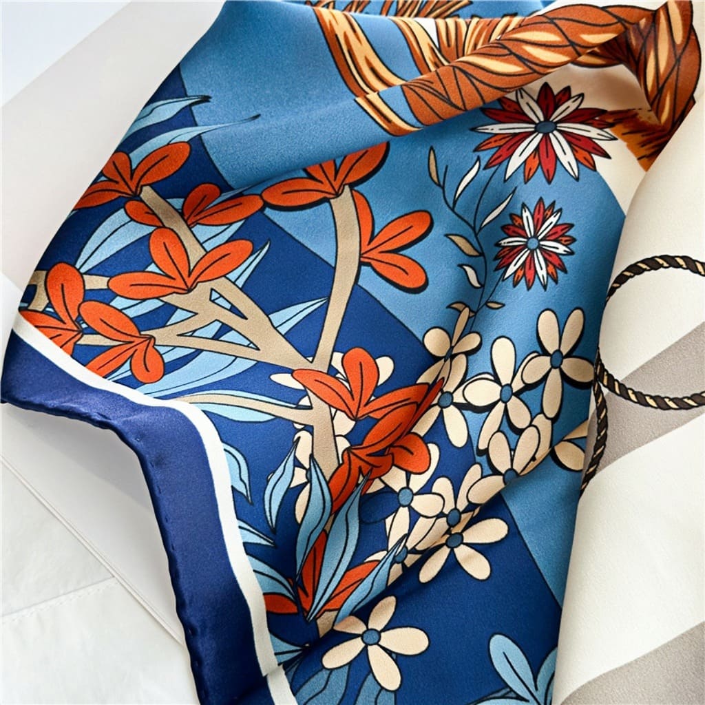 MaraSilk Pure Mulberry Silk Scarf - Square Crepe Satin MS454