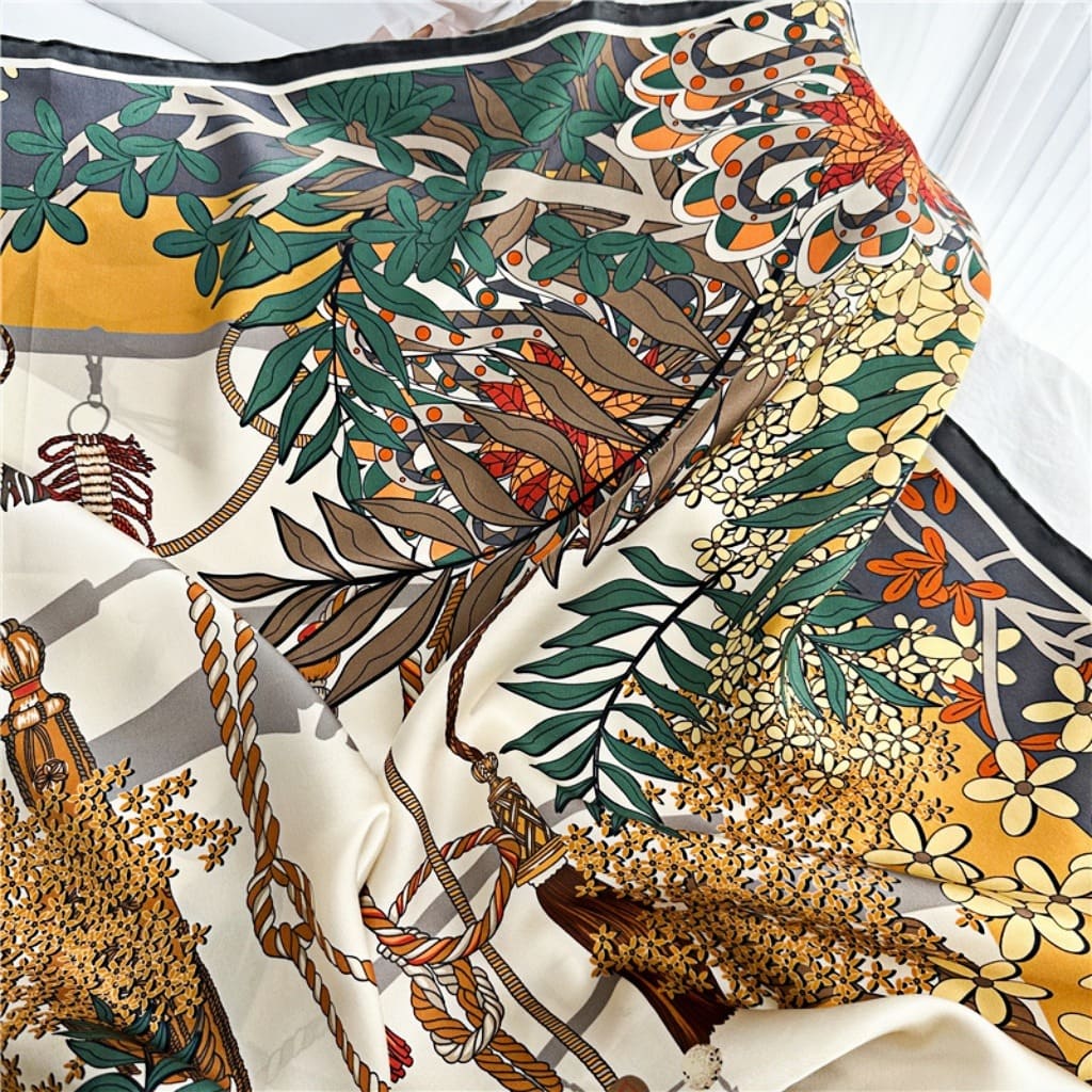 MaraSilk Pure Mulberry Silk Scarf - Square Crepe Satin MS454