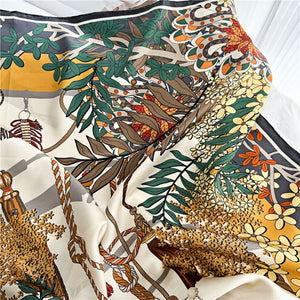 MaraSilk Pure Mulberry Silk Scarf - Square Crepe Satin MS454