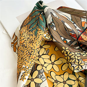 MaraSilk Pure Mulberry Silk Scarf - Square Crepe Satin MS454