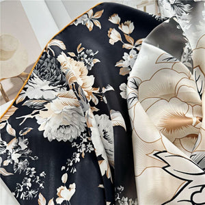 MaraSilk Pure Mulberry Silk Scarf - Square Crepe Satin MS455