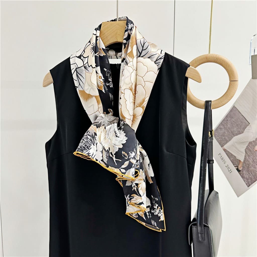 MaraSilk Pure Mulberry Silk Scarf - Square Crepe Satin MS455