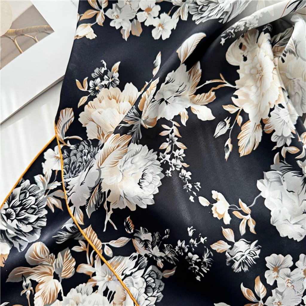 MaraSilk Pure Mulberry Silk Scarf - Square Crepe Satin MS455