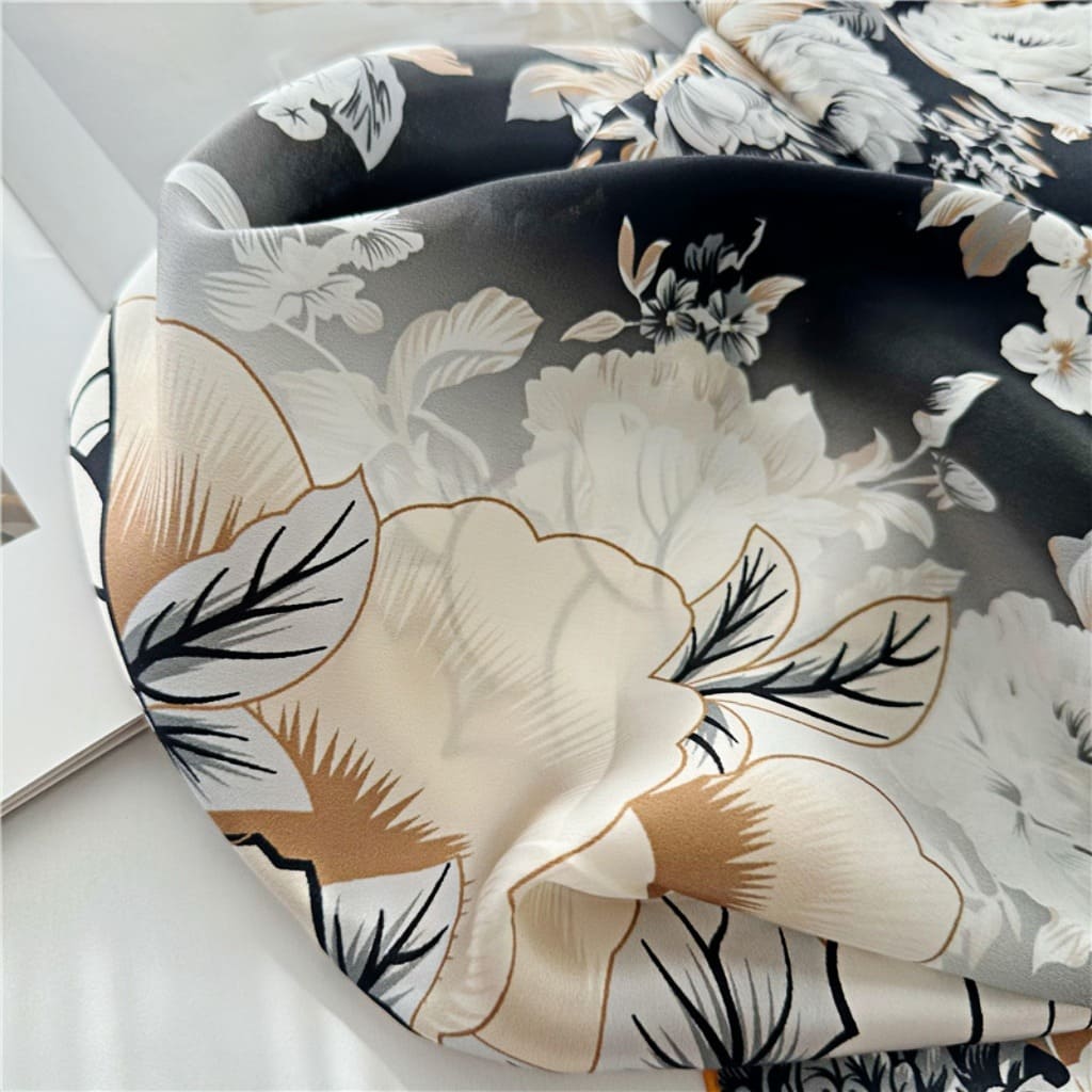 MaraSilk Pure Mulberry Silk Scarf - Square Crepe Satin MS455