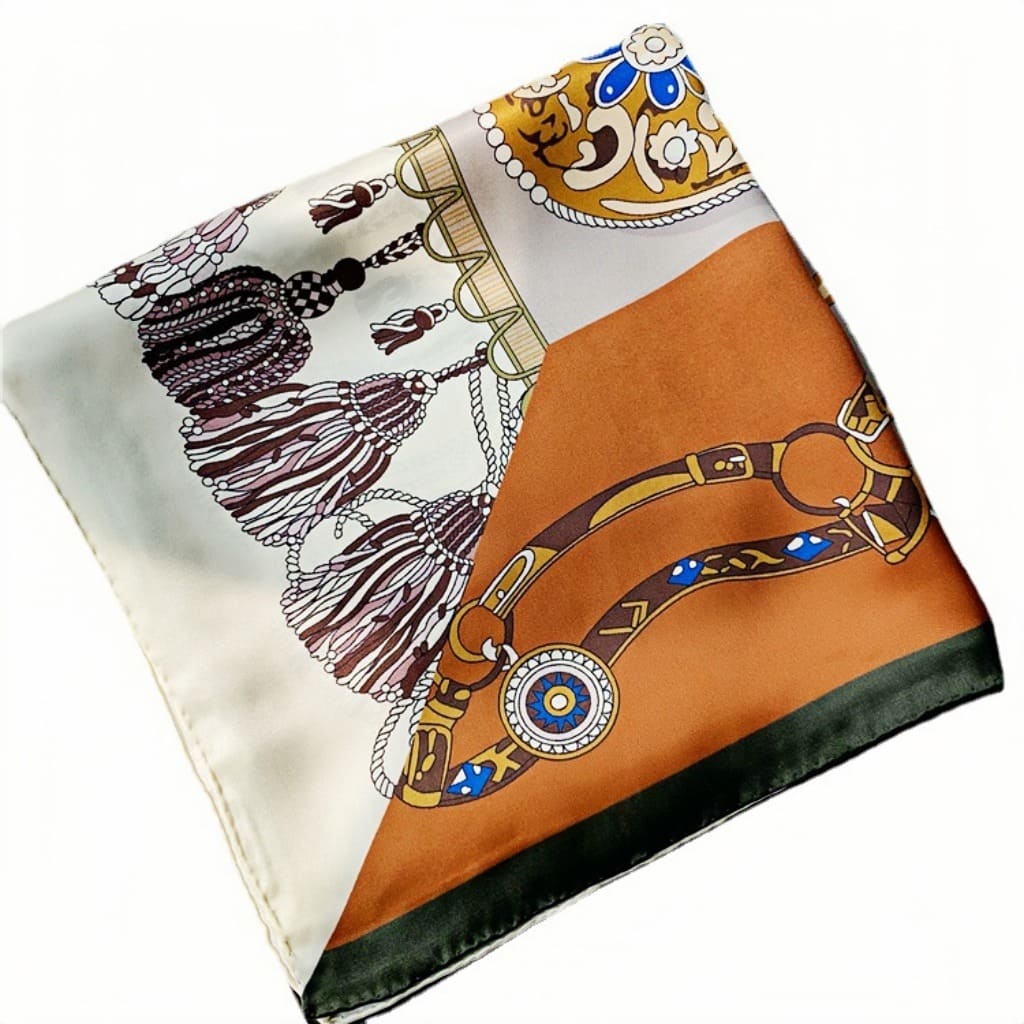 MaraSilk Pure Mulberry Silk Scarf - Square Crepe Satin MS456