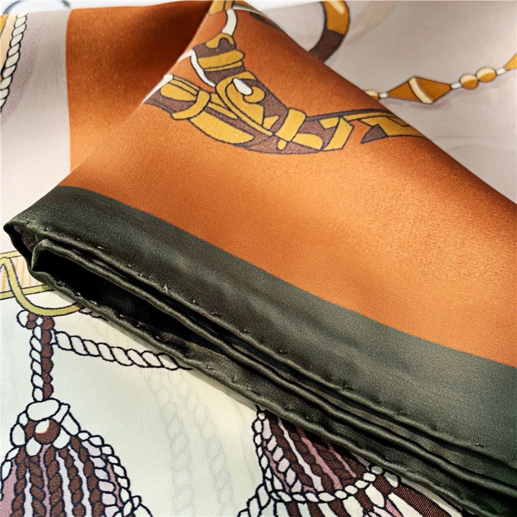 MaraSilk Pure Mulberry Silk Scarf - Square Crepe Satin MS456