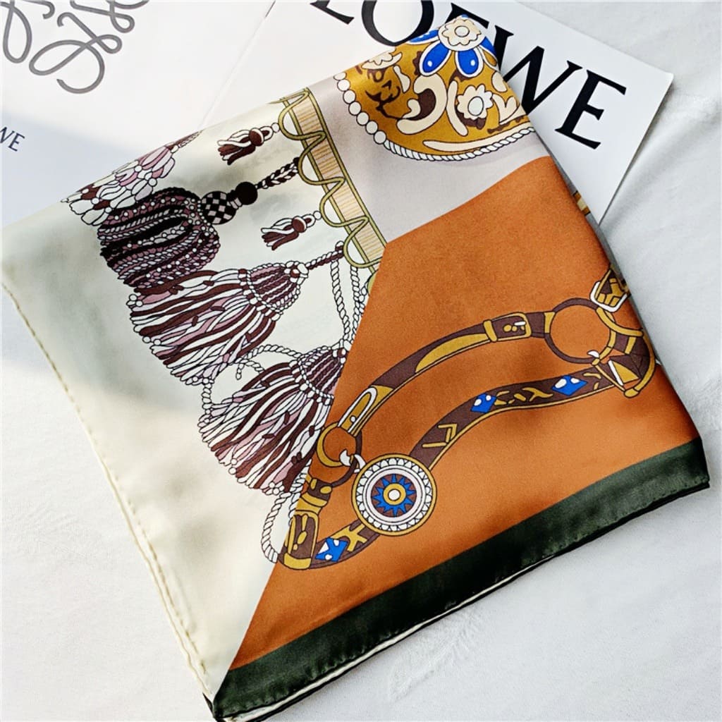 MaraSilk Pure Mulberry Silk Scarf - Square Crepe Satin MS456