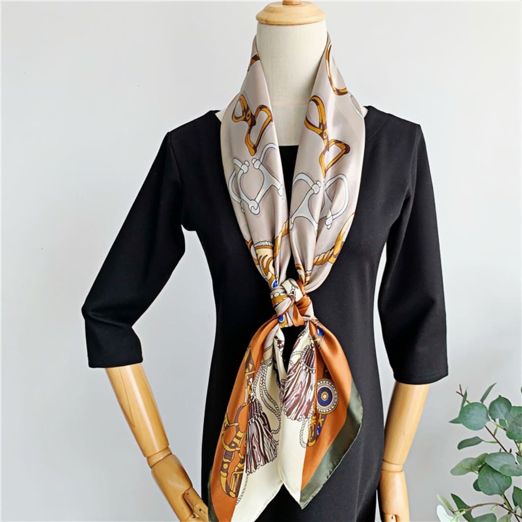 MaraSilk Pure Mulberry Silk Scarf - Square Crepe Satin MS456