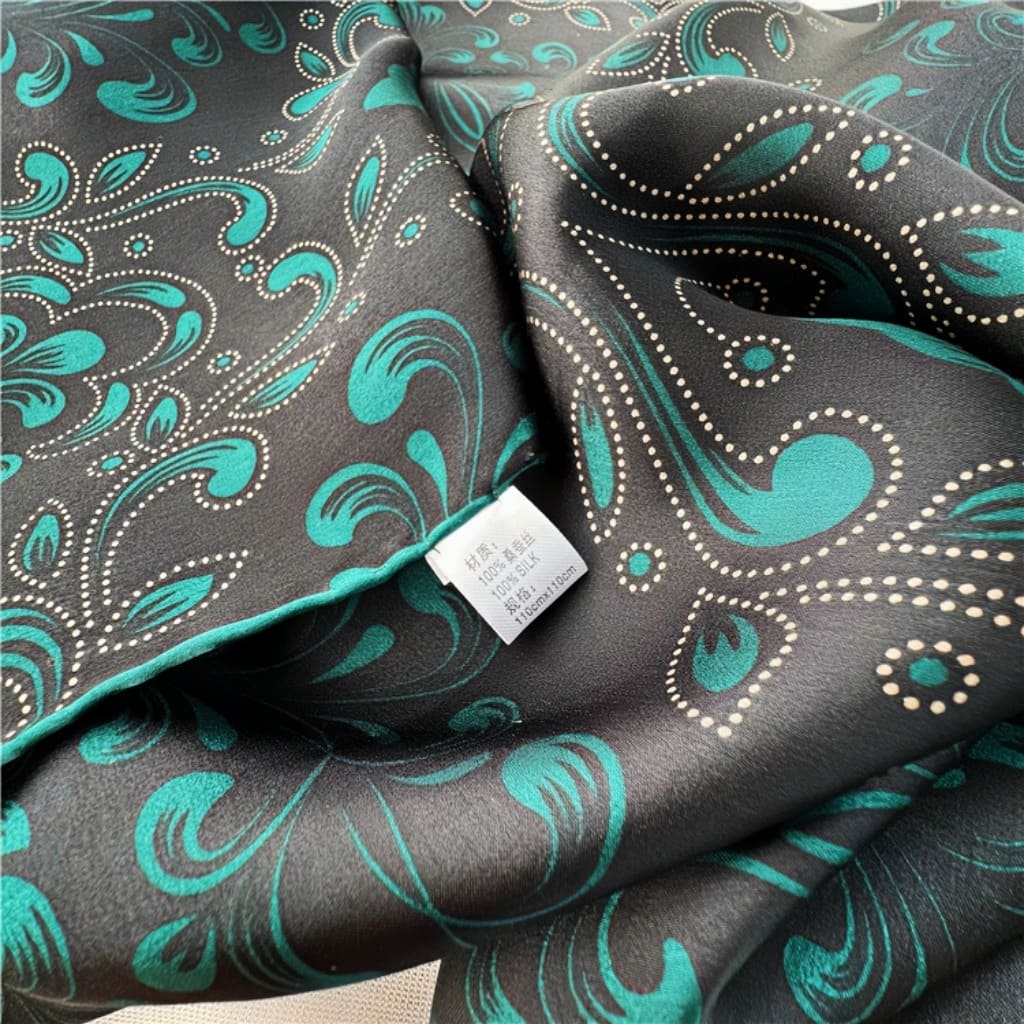 MaraSilk Pure Mulberry Silk Scarf - Square Crepe Satin MS457