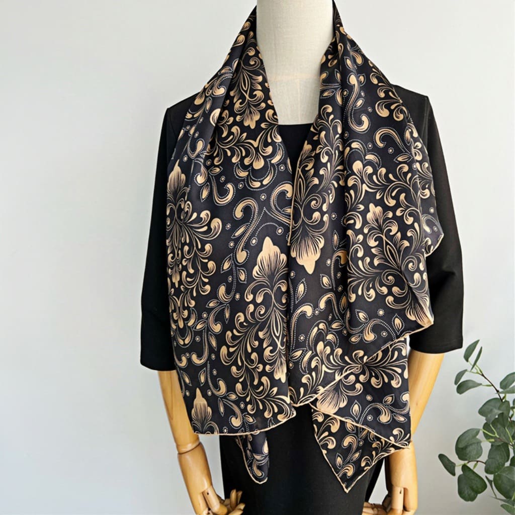 MaraSilk Pure Mulberry Silk Scarf - Square Crepe Satin MS457