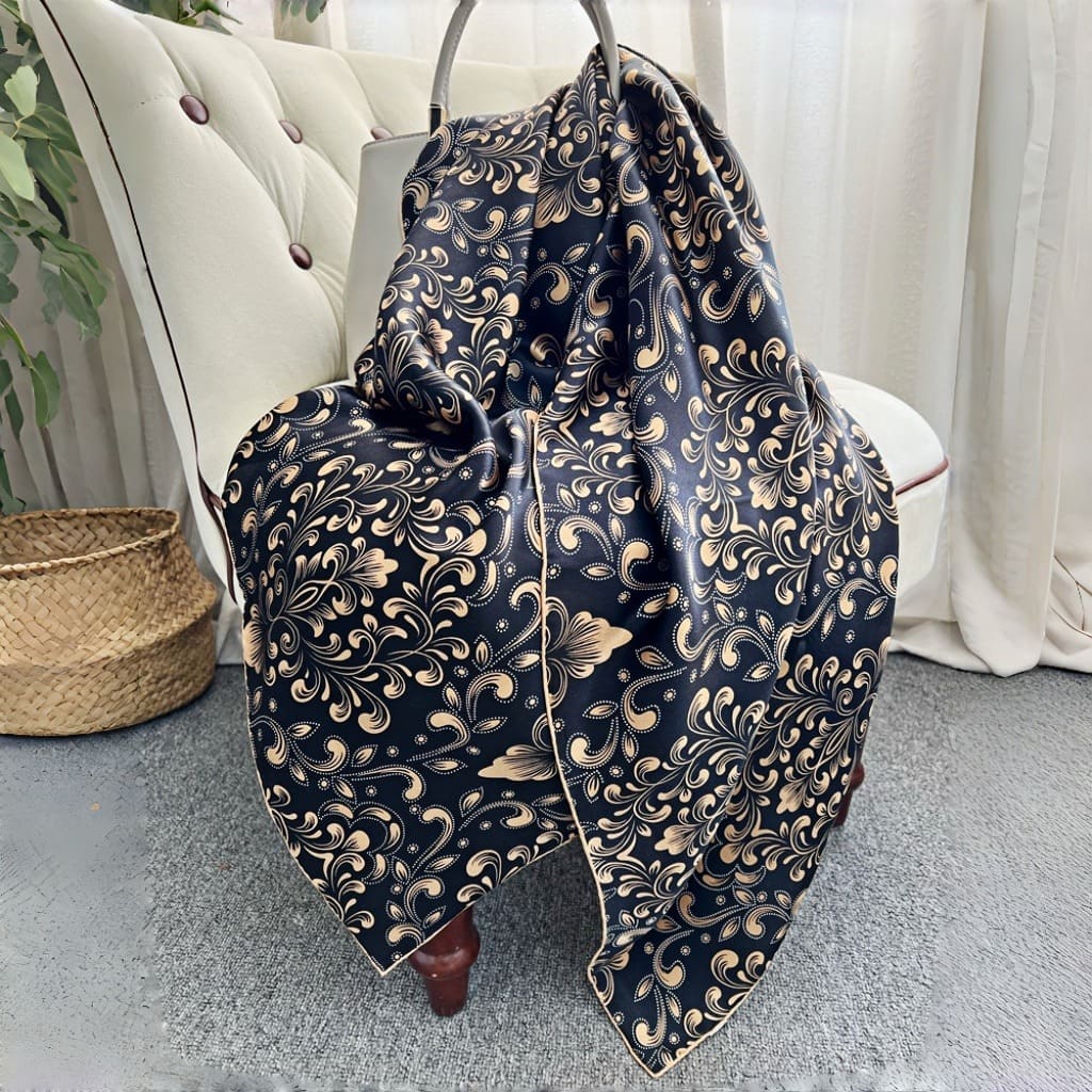 MaraSilk Pure Mulberry Silk Scarf - Square Crepe Satin MS457