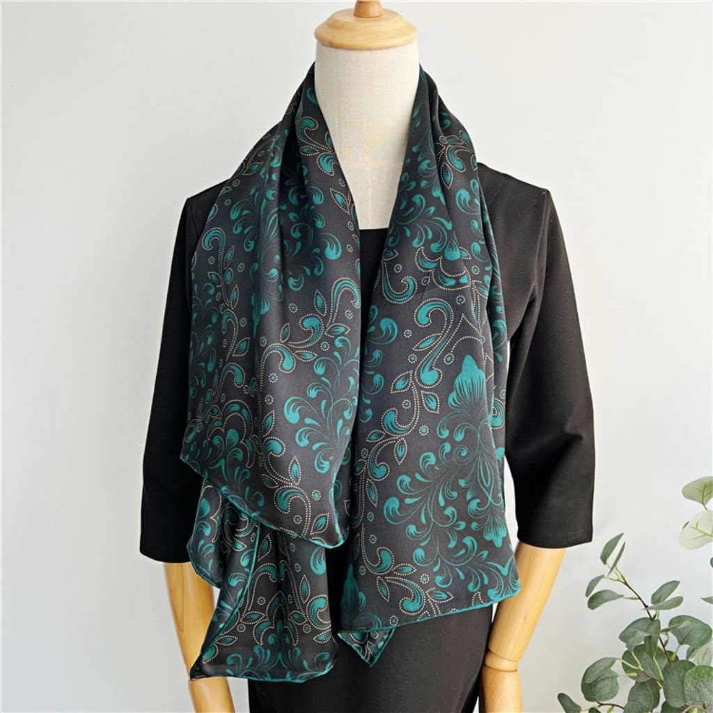 MaraSilk Pure Mulberry Silk Scarf - Square Crepe Satin MS457