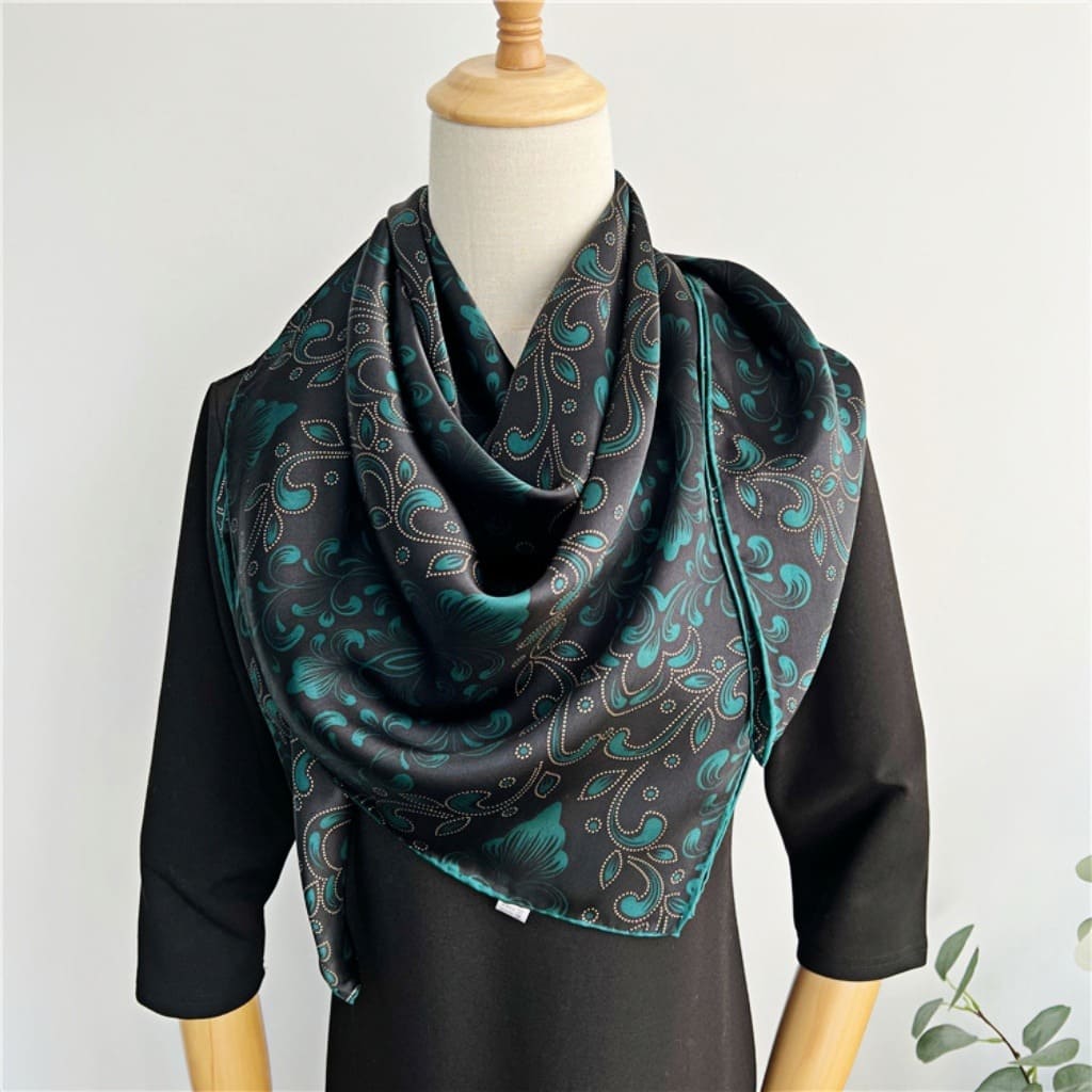 MaraSilk Pure Mulberry Silk Scarf - Square Crepe Satin MS457