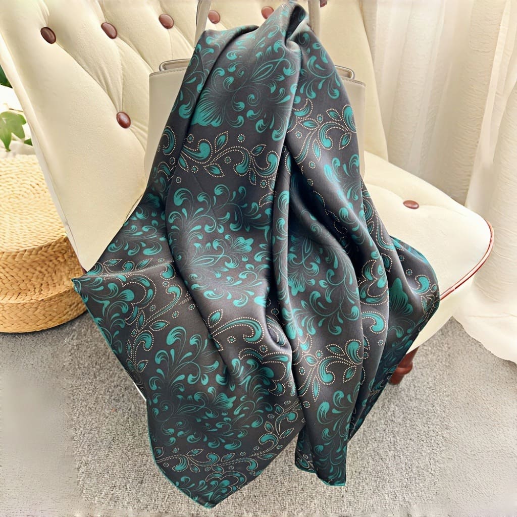 MaraSilk Pure Mulberry Silk Scarf - Square Crepe Satin MS457