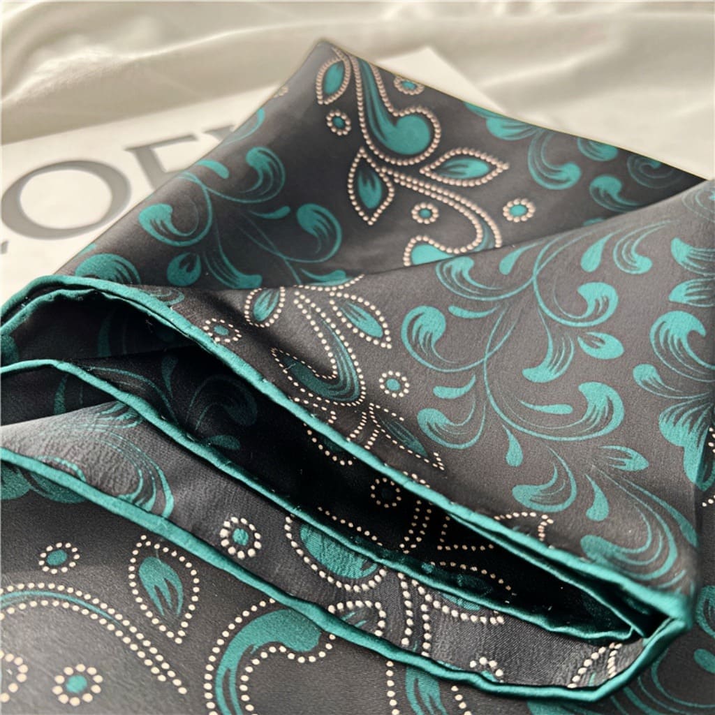 MaraSilk Pure Mulberry Silk Scarf - Square Crepe Satin MS457