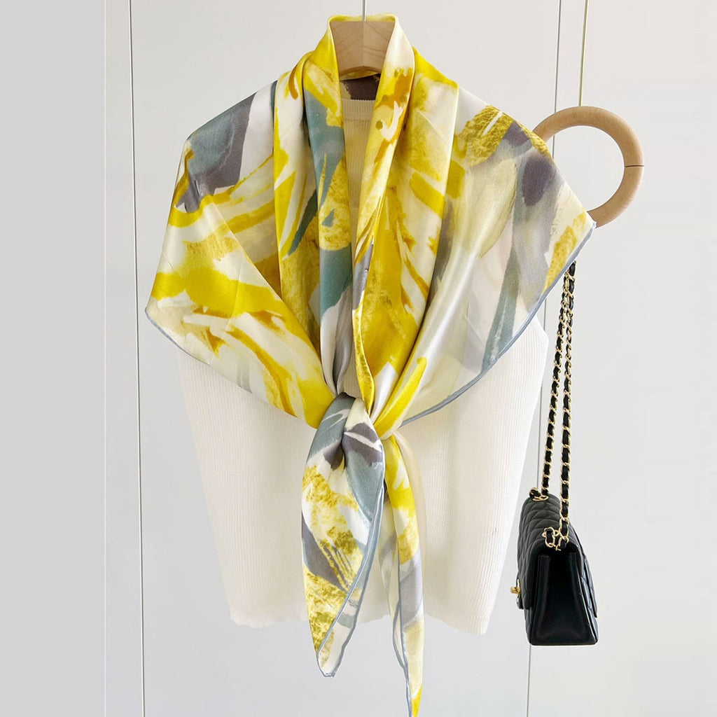 MaraSilk Pure Mulberry Silk Scarf - Square Crepe Satin MS458