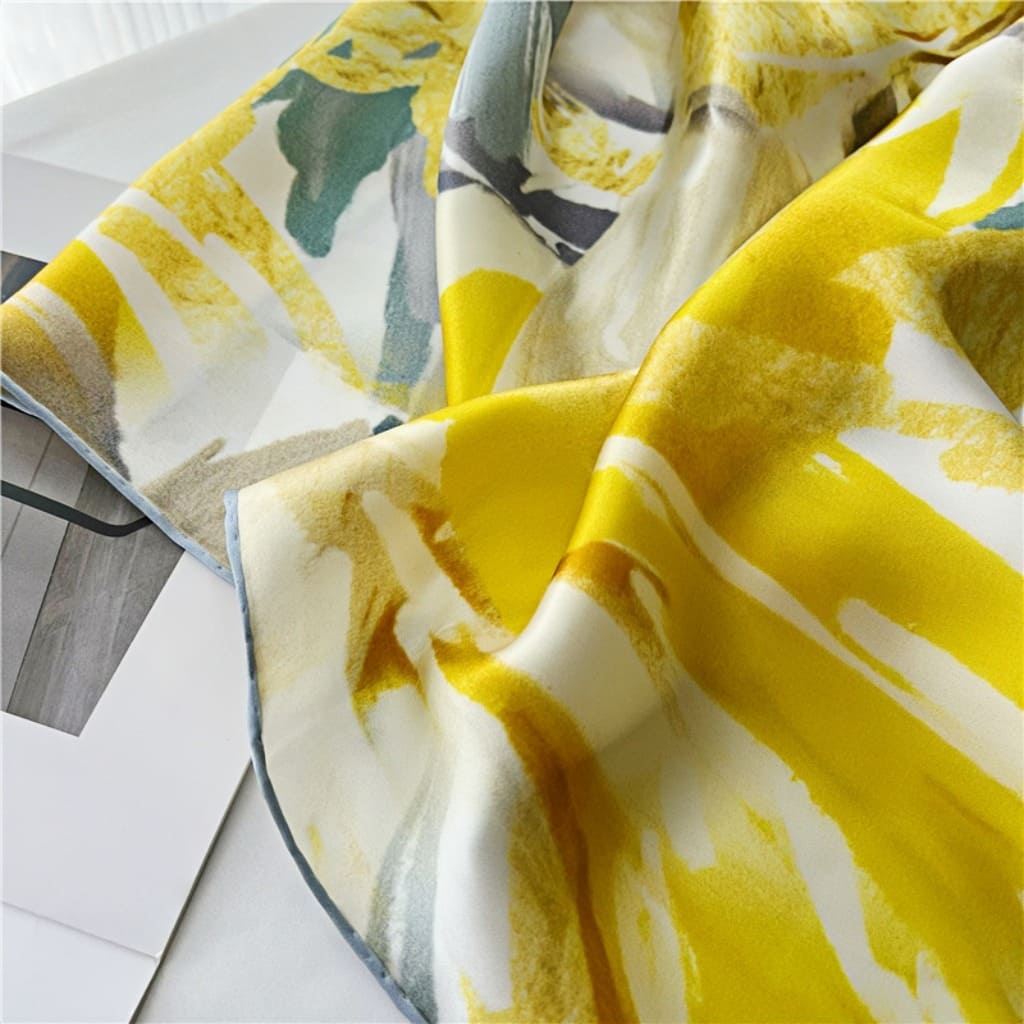 MaraSilk Pure Mulberry Silk Scarf - Square Crepe Satin MS458