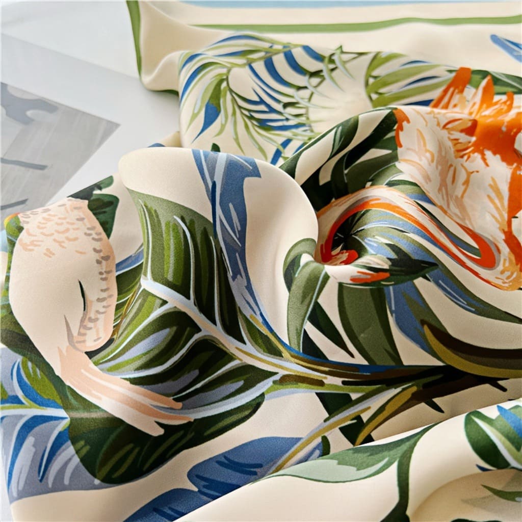 MaraSilk Pure Mulberry Silk Scarf - Square Crepe Satin MS458