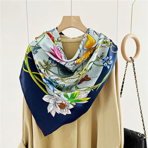 MaraSilk Pure Mulberry Silk Scarf - Square Crepe Satin MS458